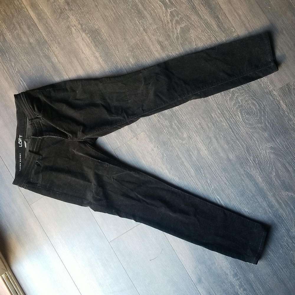 LOFT Black Corduroy Modern Skinny Jean Sizes 26/2P